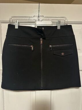 Reiss Poppy Zip-Through Ponte Mini Skirt